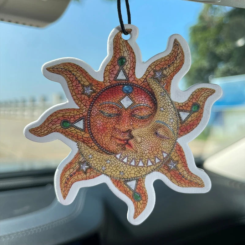 Mosaics Sun Moon wall decoration pendant popular style car incense car perfume perfume lasting fragrance pendant air outlet frag