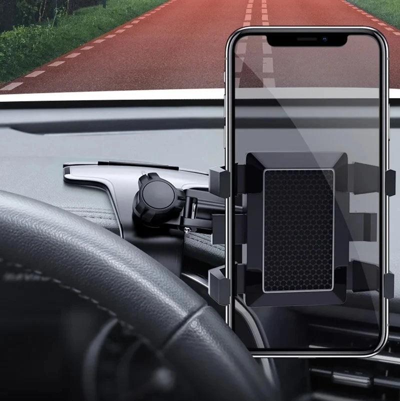 Car Phone Holder with Hidden Number Plate, 360 Rotatable Dashboard Mount detail view
