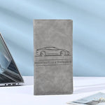 PU Car Registration & Insurance Card Holder with Magnetic Shut detail view