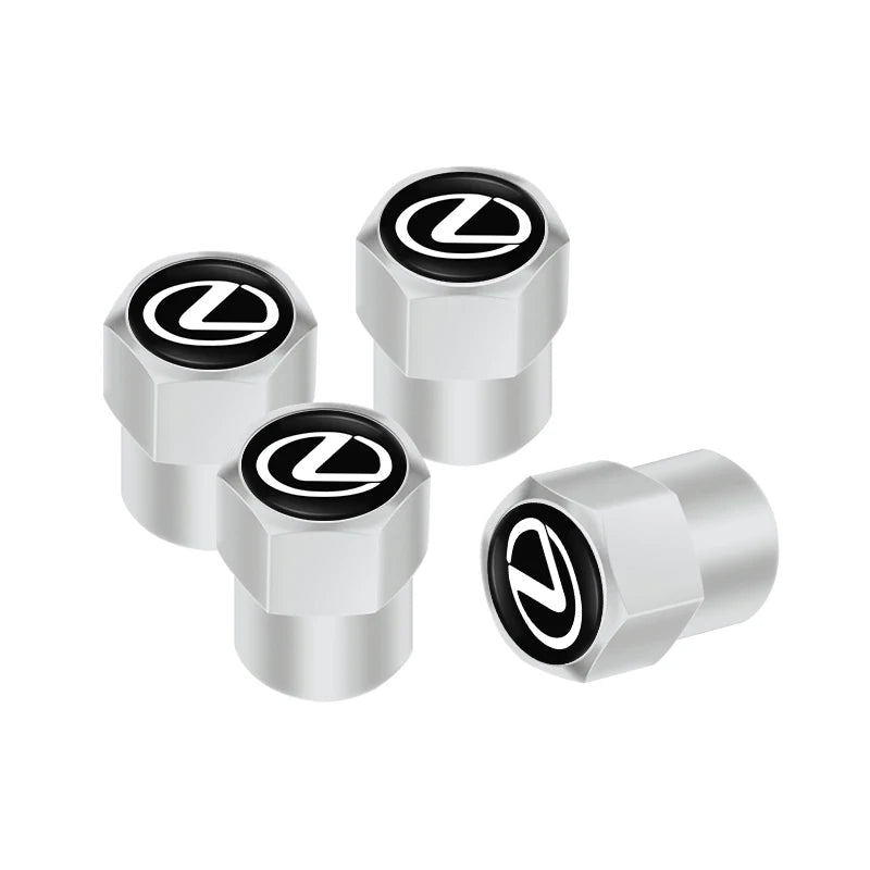 4Pcs Aluminum Alloy Lexus Tire Valve Stem Caps | Dust Proof Car Wheel Air Stem Cove additional angle