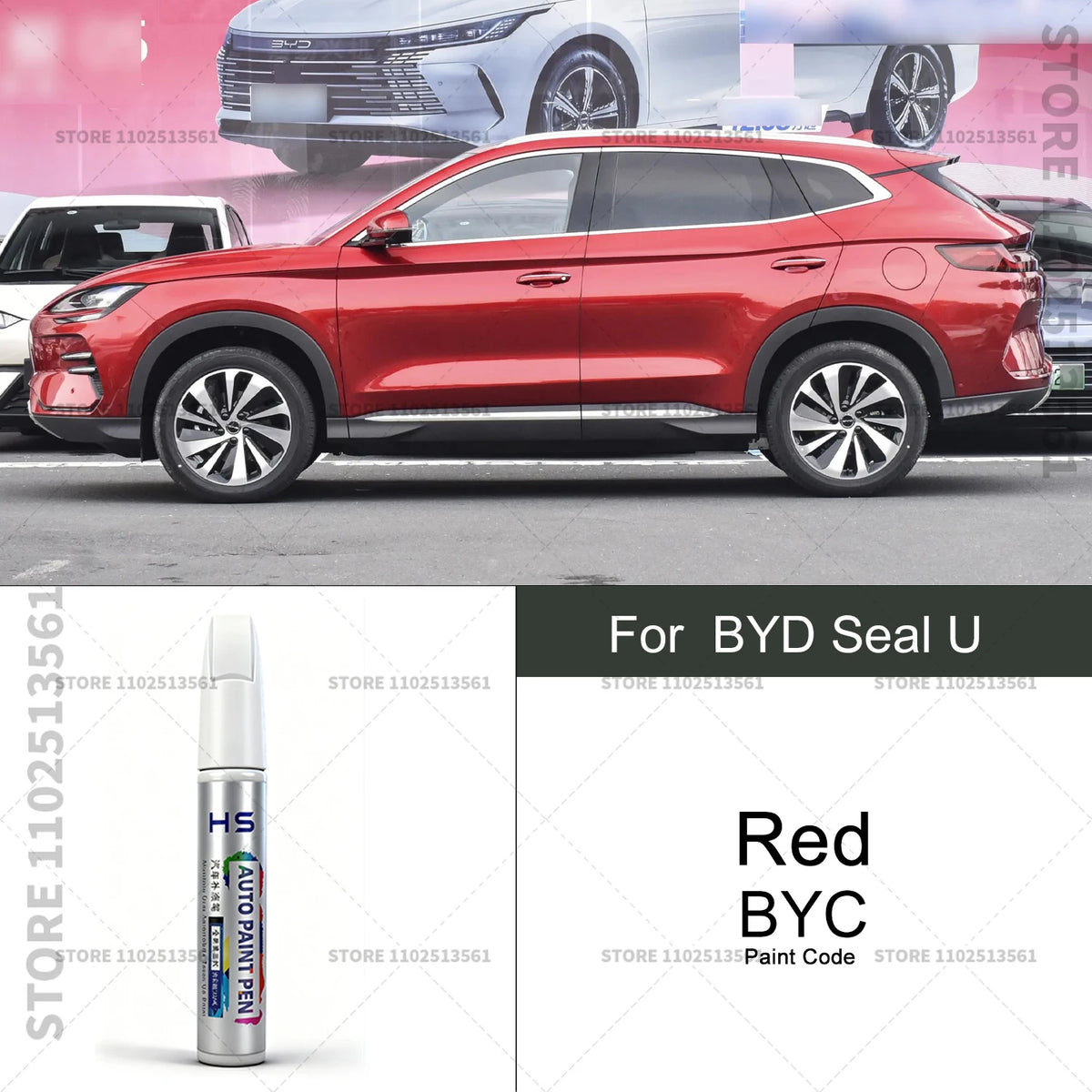 Car Paint Repair Pen For BYD Seal U Paint Scratch Repair Accessories White WAZ Blue STD detail view