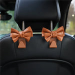 Car Seat Back Bowknot Purse Hook Leather Holder detail view