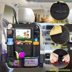 1pc Multifunctional Oxford Cloth Car Seat Storage Bag with Backrest Hanging Storage Bag, Universal f