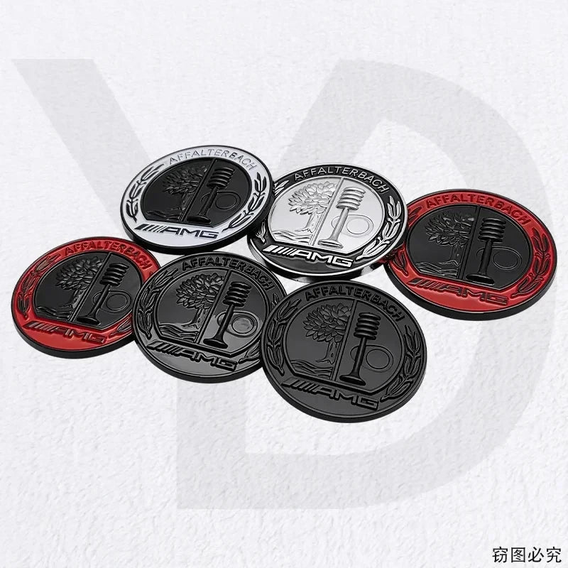 45mm 55mm 65Alloy Car Emblem Sticker Decoration for Mercedes Benz AMG C180 W205 G500 lifestyle view