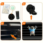 Car Vent Air Freshener Clips 2D Acrylic Weightlifting Dog Shape Fragrance Diffuser Out close-up view