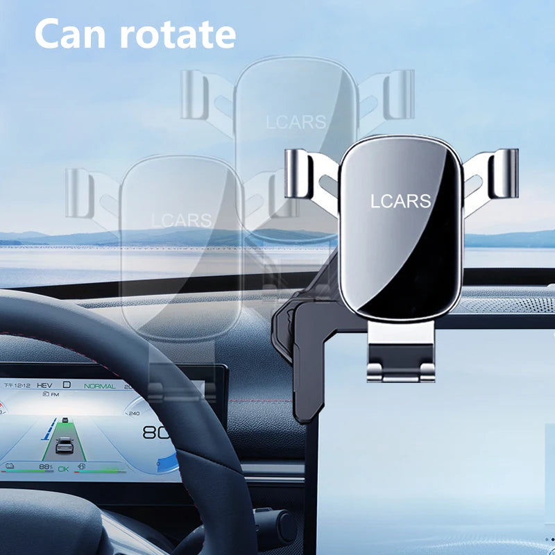 Car Screen Phone Holder for Tesla Model 3/Y Universal Center Console Navigation Stand Single Hand Operation Gravity Sensing