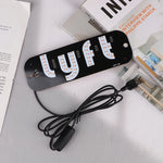 1Set LED Signal Light Taxi Signal Lamp For Lyft Logo Light USB LED Cab Panel Indicator Lights Signal Lamp Auto Decoration Lamp