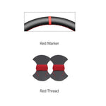 Black Faux Leather Car Steering Wheel Cover for Alfa Romeo 159 2005-2012 Brera Spid additional angle