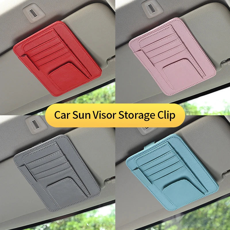 Car Sun Visor Organizer Multi-Pocket Storage Pouch