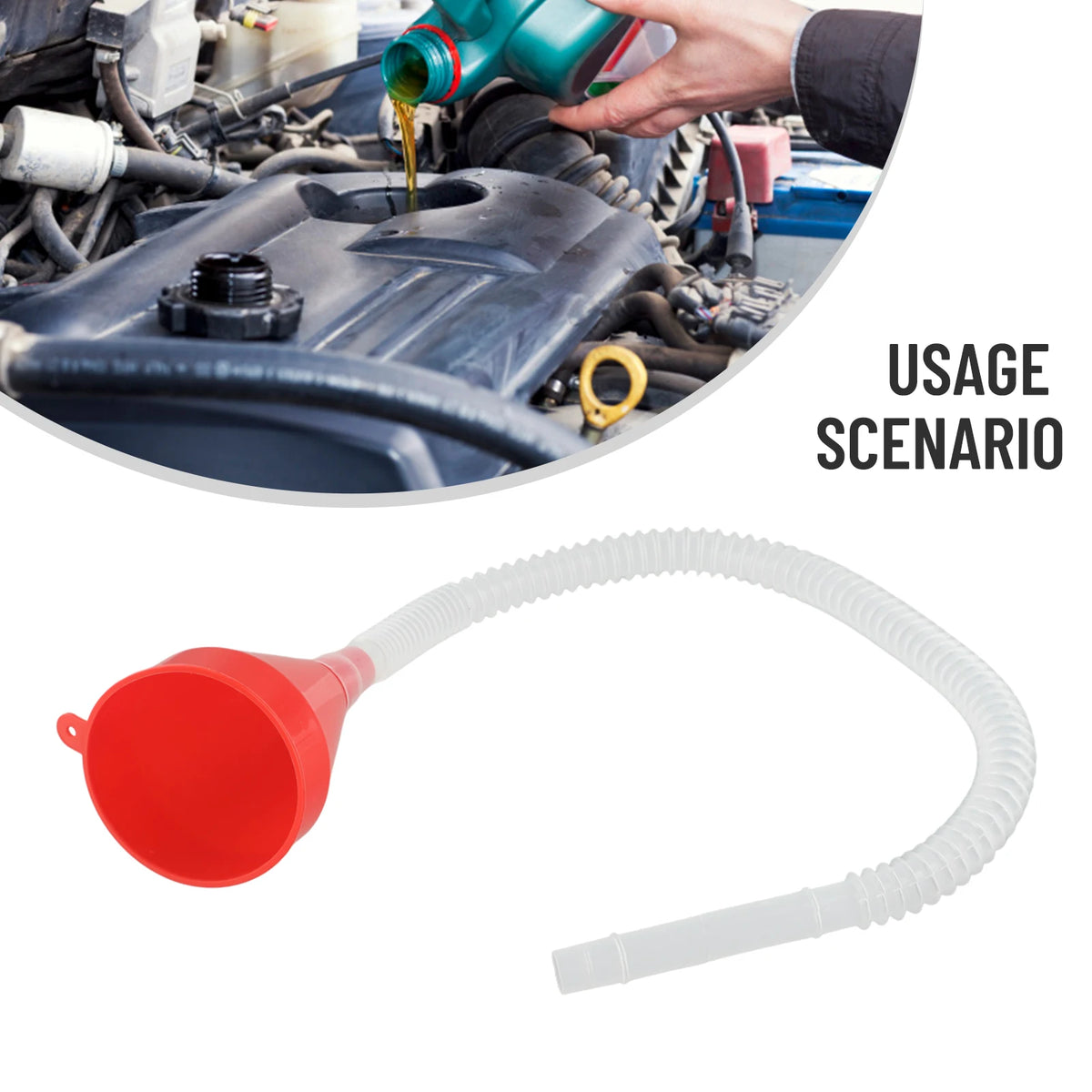 Universal Car Refueling Funnel Telescopic Filling Funnels Car Motorcycle Engine Gasol alternate view