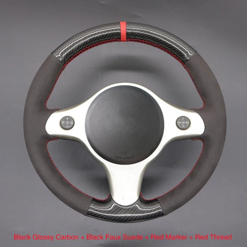 Black Faux Leather Car Steering Wheel Cover for Alfa Romeo 159 2005-2012 Brera Spider alternate view