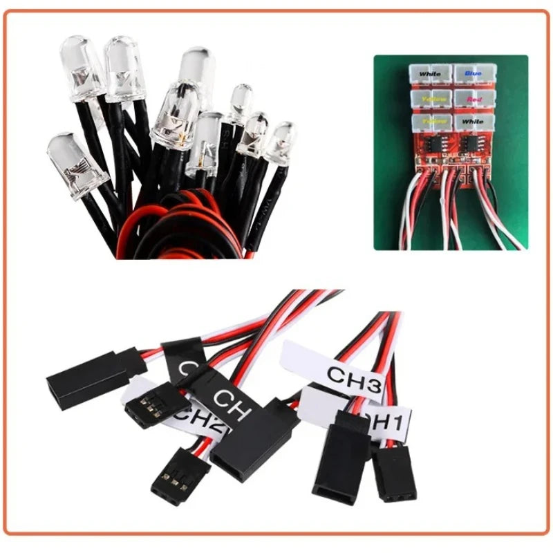Tamiya RC Car LED Light Group 12 LED Turn Signal Linkage additional angle