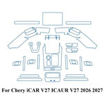 Protective Interior Film Anti-scratch for CHERY ICAR V27 2026 Car Dashboard Navigat additional angle