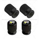 For Volvo R Design Emblem Aluminum Tire Valve Caps | 4-Pack Dust Covers detail view