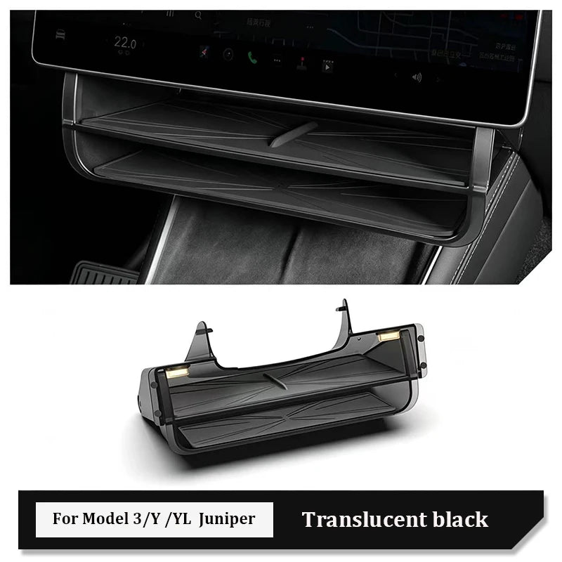 Center Console Screen Under Storage Box | For Tesla Model YL/3/Y Juniper 2019-2026 lifestyle view