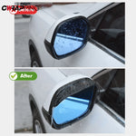 2PCS Car Rearview Mirror Rain Eyebrow Carbon Fiber Sun Visor Shade Cover Protector Cl lifestyle view