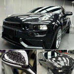 Forged Carbon Fiber Vinyl Wrap Black Cosmic Hex Glossy Ghost Car Vinyl Film For Auto alternate view