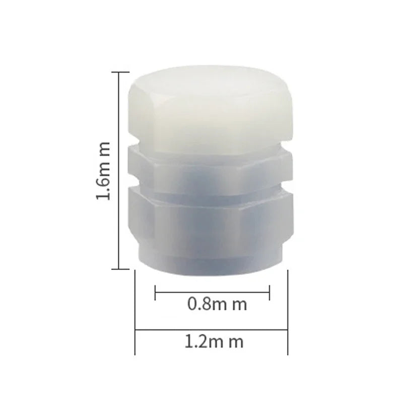 Fluorescent Yellow Glowing Tire Valve Caps | Night Safety Car Accessories additional angle