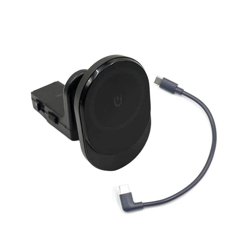 For BMW 5 Series I5 G60 X3 G45 2025 IX 15W Wireless Charger Car Rear Seat Magnetic Pad Phone Holder Video Stand Accessories Trim