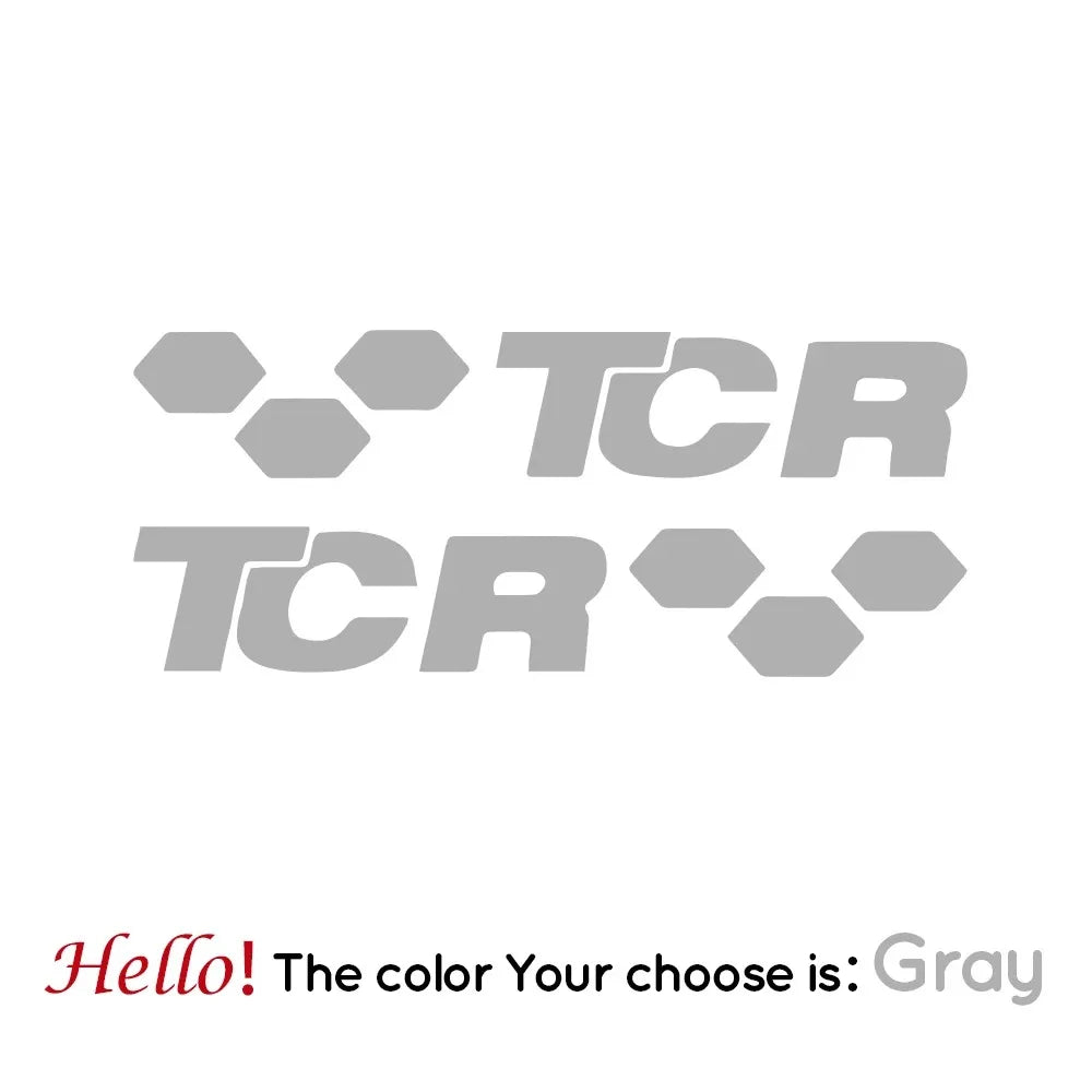 2pcs Universal TCR Vinyl Tuning Sticker For Car Side Decor Decal Honeycomb Auto Body lifestyle view