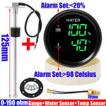 Digital 2-in-1 52mm Dual Gauge with Alarm | Water Level and Temperature Monitor for 12V detail view