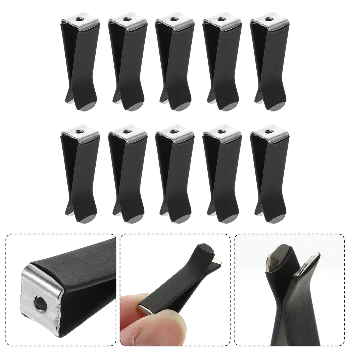 Automotive Vent Clips Air Freshener Holder 30 Pieces Black | 22Mm Screw Hole alternate view