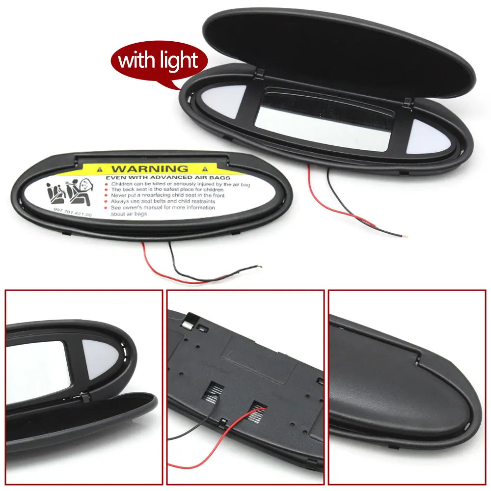 Car Interior Makeup Sun Visor Vanity Mirror Cover or Assembly For Porsche Boxster Cayman 986 987 CARRELA TARGA GT2 GT3 996 997