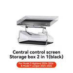 For Tesla Model 3 Y Highland Juniper 2021-2026 Storage Box | Hidden Center Console Org close-up view