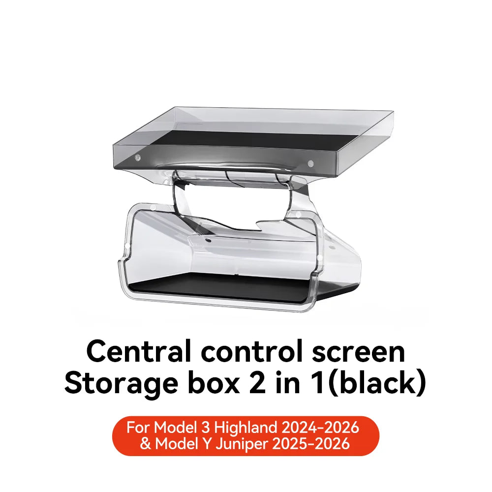 For Tesla Model 3 Y Highland Juniper 2021-2026 Storage Box | Hidden Center Console Org close-up view