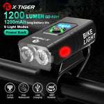 X-TIGER Bike Light Set Front Light with Taillight USB Rechargeable Easy Install 6 Mod alternate view