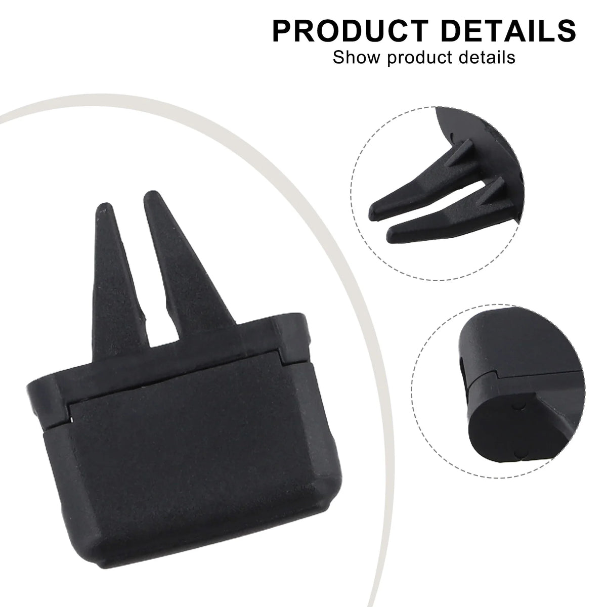 Air Conditioning Grille Sliding Clip 7E5819204 7E5819203 Black ABS Air Vent Adjustment Clip Direct Replacement Repair Spare Part
