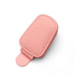 Leather Sunglasses Holder Car Sun Shade Clip detail view