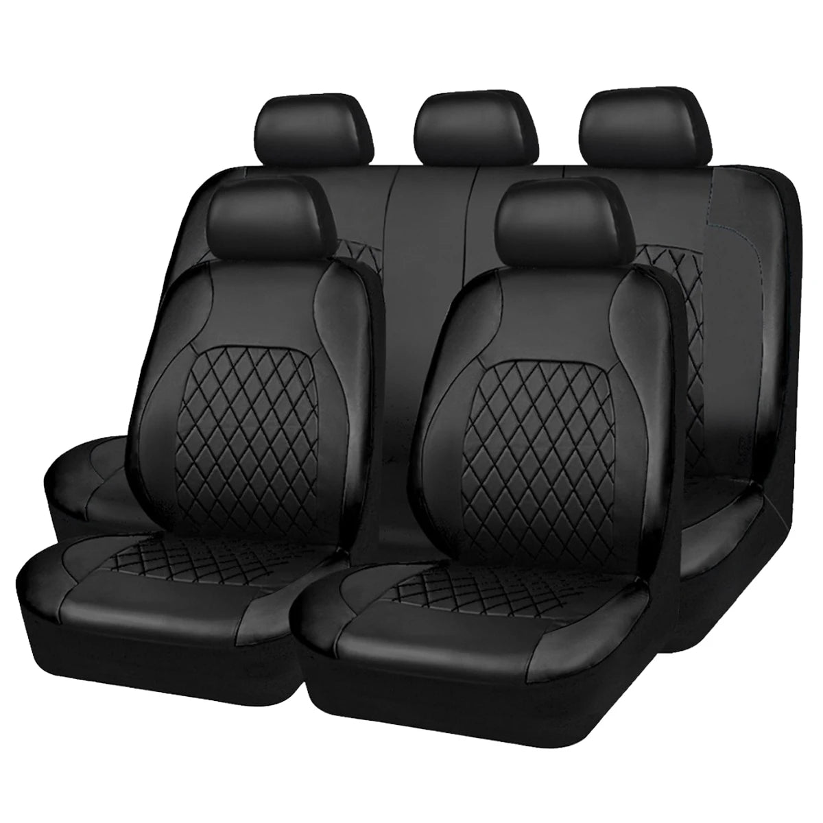 All Season Quited PU Leather Car Seat Cover Full Surrounded Seat Protector Waterproof alternate view