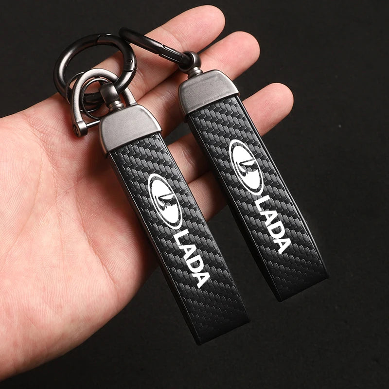 Car Keychain For Lada Vesta Niva Samara Kalina Largus Priora Xray Granta Cross close-up view