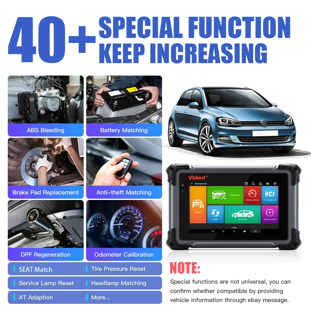 VIDENT ISmart800 Pro OBD2 Scanner Full System Car Diagnostic Tool Key Programming Bi-Directional Control 40+ Reset CAN FD& DoIP