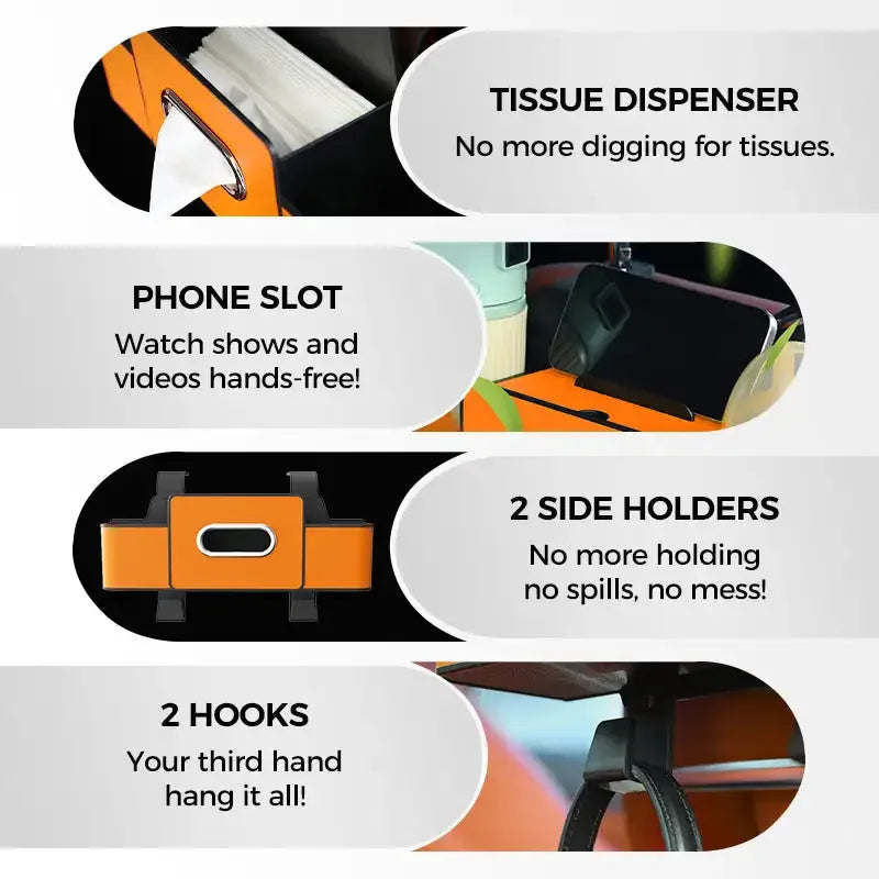 Multifunctional Car Seat Back Organizer Storage Bag