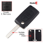 2 / 3 / 4 Buttons Remote Key Case Fit for Peugeot 207 307 308 407 607 807 Citroen C additional angle
