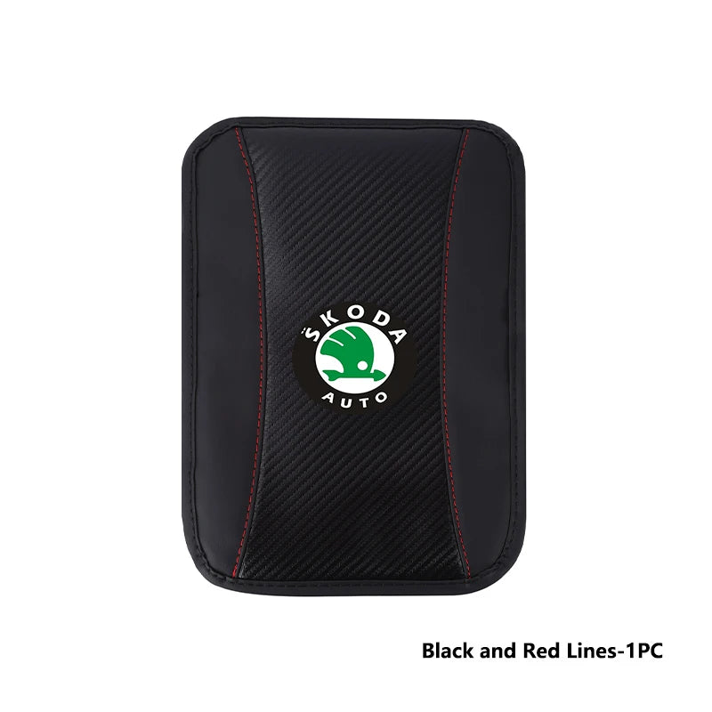 For Skoda Car Armrest Mat Center Console Arm Rest Protection Cushion Kamiq Karoq Octavia 2 3 Rapid Scala Kami Fabia VII VRS