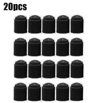 20Pcs Car Tire Tyre Valve Caps with O Rubber Ring Dust Covers Plastic Black Grey Red alternate view