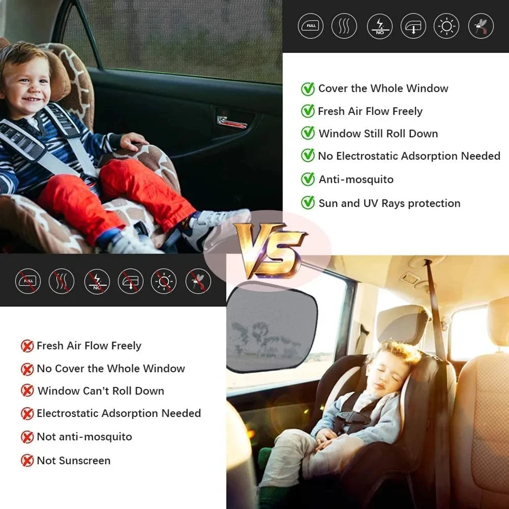Car Side Window Sunshade Mesh Curtains for SUV lifestyle view