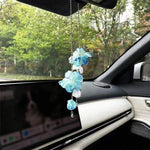 Flower Tassel Pendant Car Hanging Ornament Creative Car Rearview Mirror Pendant Decor Accessory Car Decoration Accessories