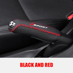 Car Artificial Leather Handbrake Cover Protective Sleeve Hand Brake Protection Car In lifestyle view