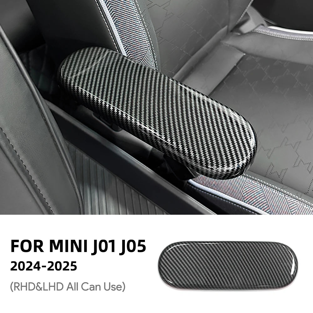 For MINI Cooper E/SE J01 EV Aceman J05 2024 2025 Car Center Console Storage Box Armrest Panel Cover Sticker Interior Accessories