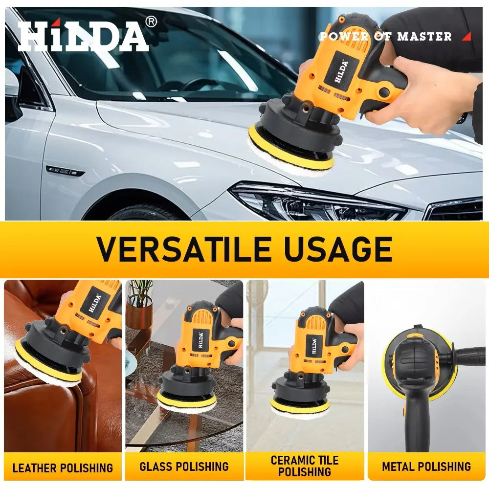 HILDA Electric Car Polisher | Adjustable Speed Waxing & Scratch Repair Tool additional angle