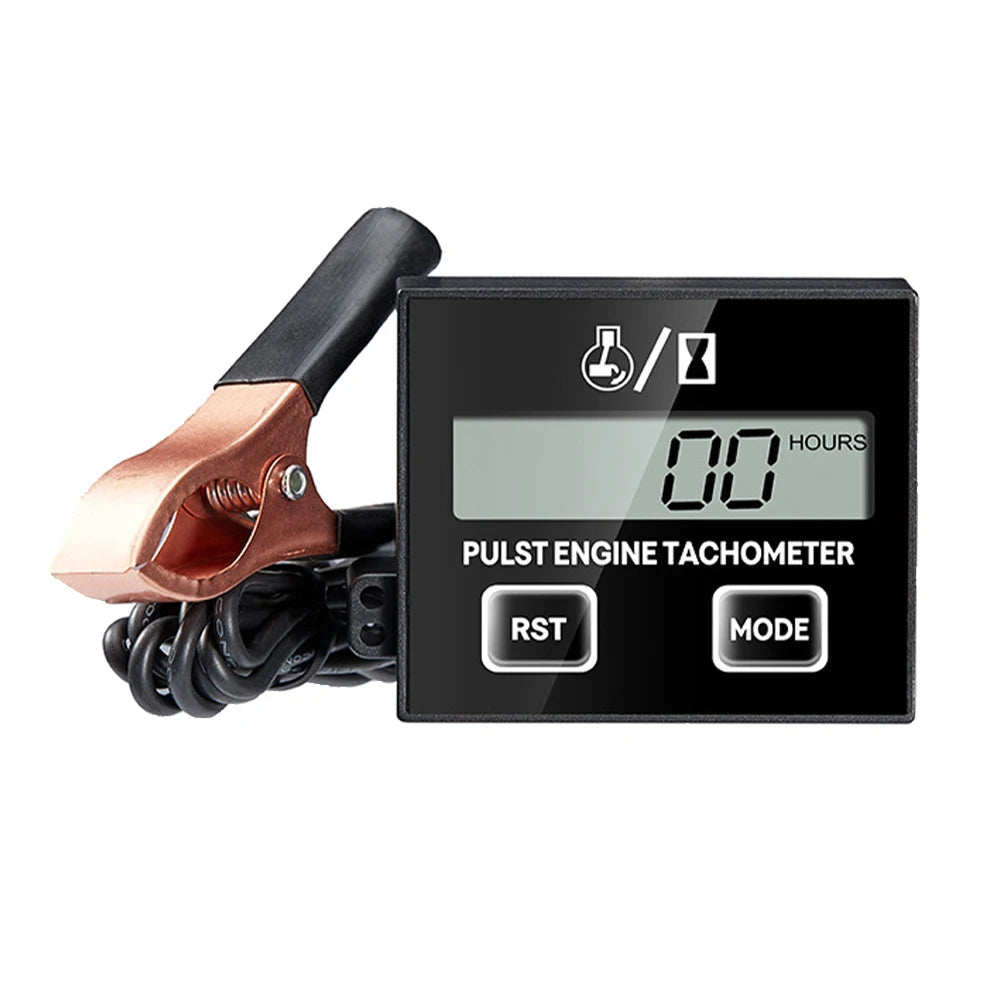 Inductive Tachometer Hour Meter | Digital Clip-Style Gasoline Engine Tester