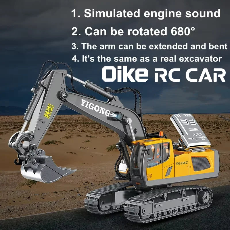 Oike 4WD Remote Control Dump Truck Excavator Bulldozer RC Car Toy detail view