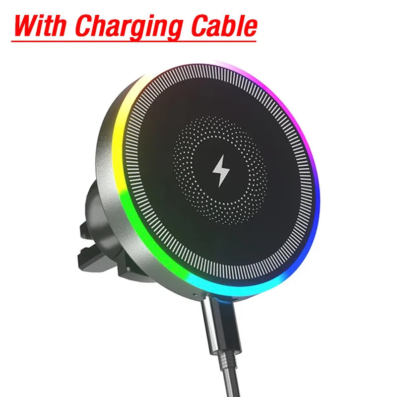 RGB Light Car Magnetic Phone Holder | Wireless Charger for Magsafe iPhone alternate view