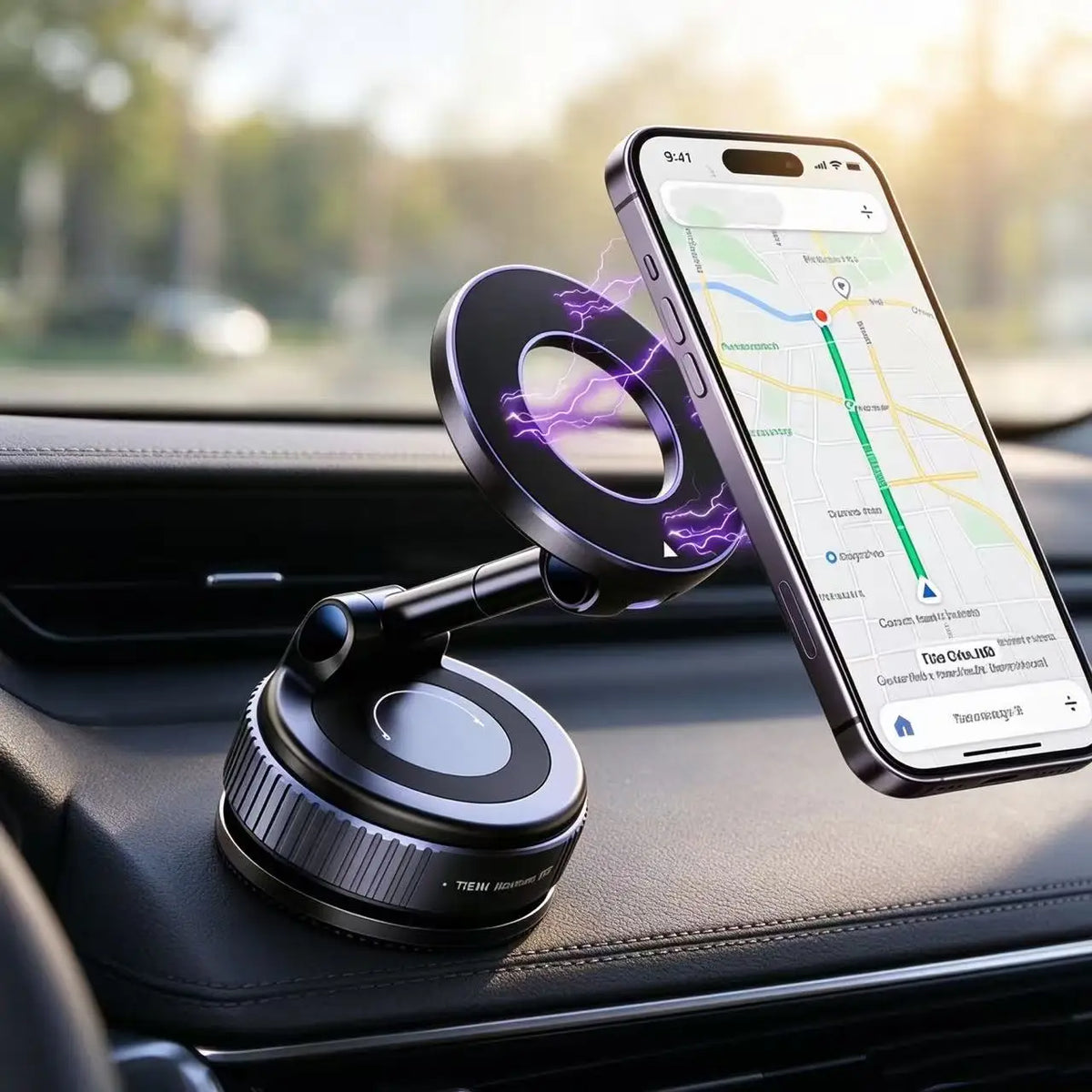 Magnetic Car Phone Holder 360° Rotatable Dashboard Mount