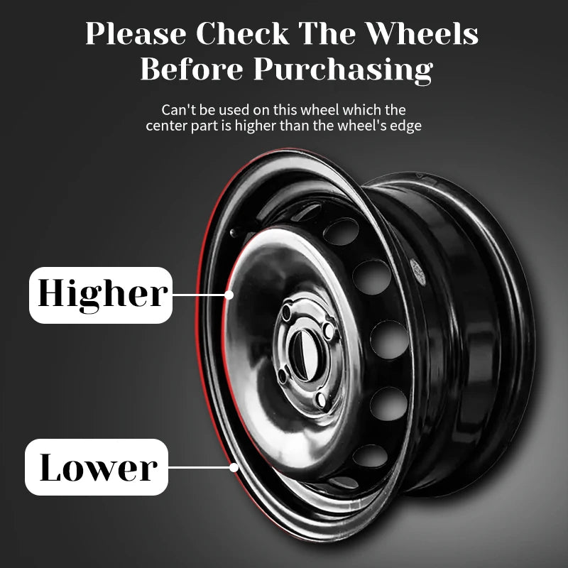 4PC 15 Inch Iron Steel Wheels Hubcaps Cover for Automobile Full Rim Cover Caps Rim Hubcap for R15 Tire Universa Car Accessories