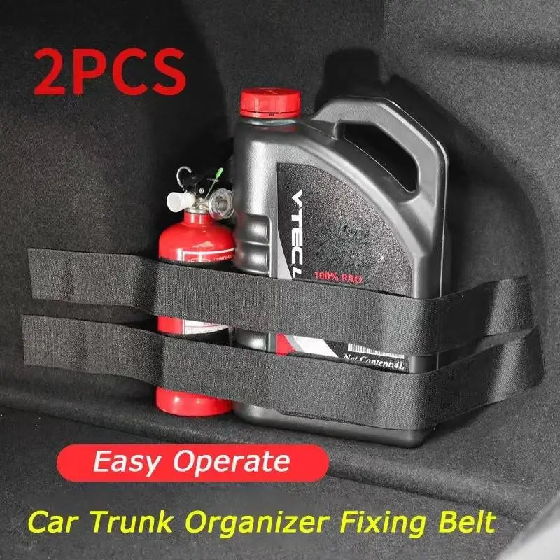 Black Nylon Car Trunk Organizer with Fixing Straps